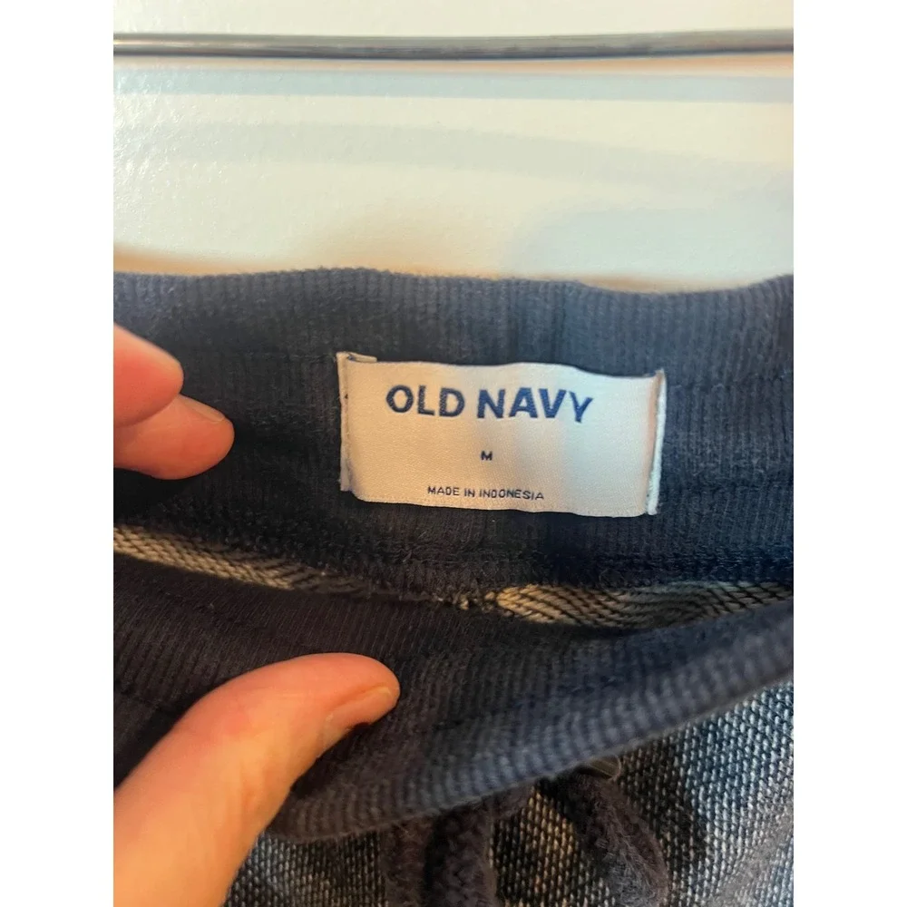 Old Navy Mens Knit Shorts Textured Marled Navy Blue Size Medium